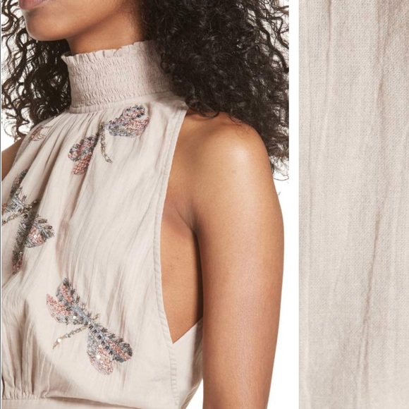 Free People “The garden embroidered crop top” XS - Picture 2 of 4